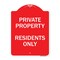 Signmission Designer Series Residents Only, Red & White Heavy-Gauge Aluminum Sign, 24" x 18", RW-1824-9894 A-DES-RW-1824-9894 - alternate 1